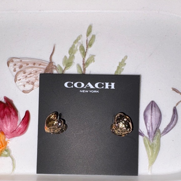 Coach Gold-Tone Women's Earrings - Picture 1 of 3